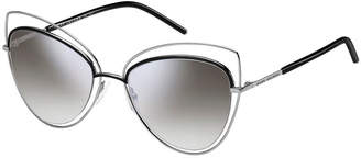 Marc Jacobs Wire-Rim Mirrored Cat-Eye Sunglasses