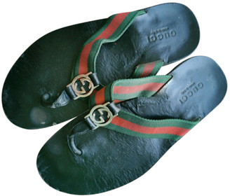 Gucci Web Black Cloth Sandals
