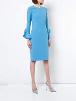 Thumbnail for your product : Michael Kors Collection ruffled sleeves fitted dress
