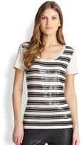 Thumbnail for your product : Max Mara Weekend Robert Sequined-Stripe Tee
