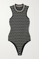 Thumbnail for your product : Dodo Bar Or Emma Cutout Jacquard-knit Bodysuit