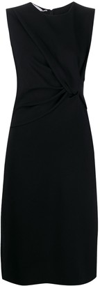 Stella McCartney Fitted Black Dress With Twist Knot Detail