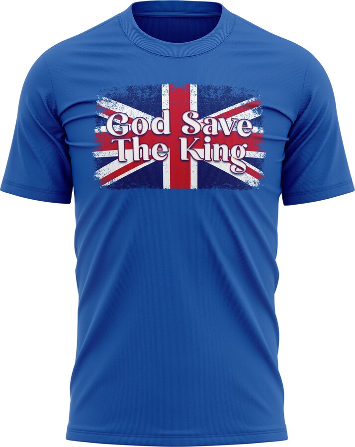 Purple Print House God Save The King Mens T Shirt Kings Coronation 2023