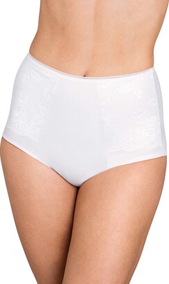 Miss Mary Of Sweden Lovely Lace Panty Girdle Cotton - Firm Tummy Control White