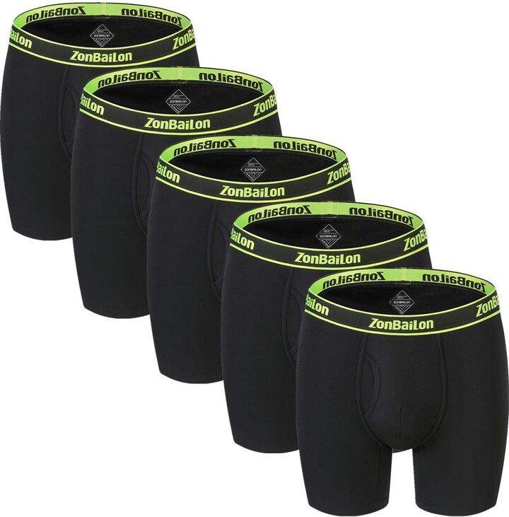 Zonbailon Men's Big & Tall Boxer Briefs Underwear Bamboo Breathable