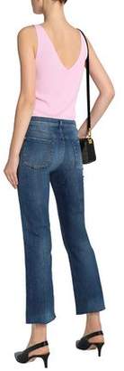 7 For All Mankind Faded High-rise Kick-flare Jeans