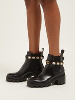 Thumbnail for your product : Gucci Trip Embellished Leather Chelsea Boots