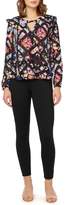 Thumbnail for your product : Nicole Miller NY COLLECTION Ruffle Patterned Long Sleeve Blouse