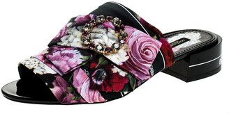 embellished mules flat