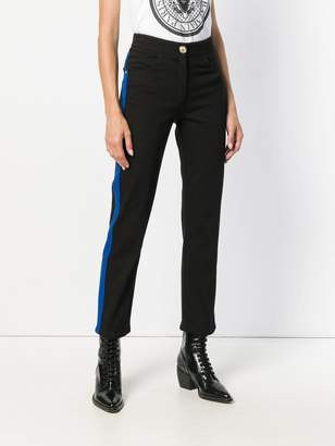 Balmain side-striped straight jeans