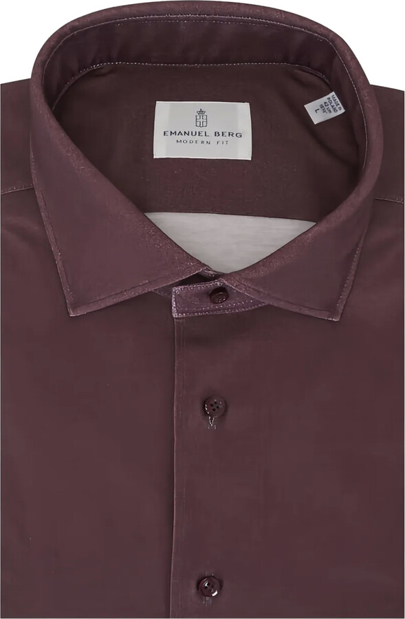 Emanuel Berg Spread-Collar Shirt