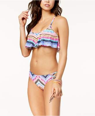 California Waves Juniors' Under the Sun Printed Strappy Bikini Bottoms, Created for Macy's