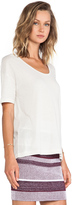 Thumbnail for your product : Alexander Wang T by Lightweight Low Neck Short Sleeve Tee
