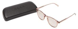 Garrett Leight Hampton 46 Round Acetate Sunglasses - Womens - Light Pink
