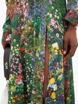 Thumbnail for your product : Natasha Zinko Off-shoulder Floral-print Satin Dress - Multi