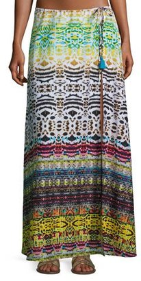 Ale By Alessandra Bengal Shore Slit Maxi Coverup Skirt, Multi