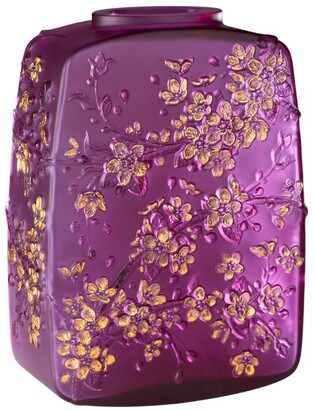 Lalique Crystal Fleurs De Cerisier Vase (40Cm)