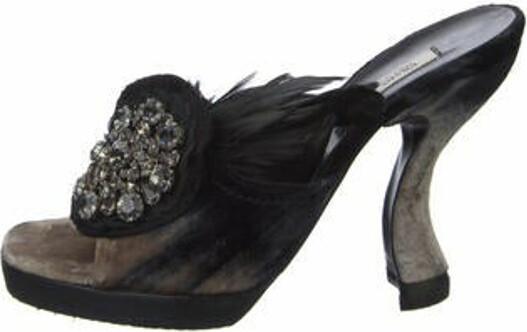 Prada Velvet Sandals | Shop The Largest Collection | ShopStyle