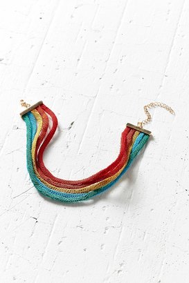 Urban Outfitters Rainbow Statement Choker Necklace