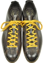 Thumbnail for your product : Forzieri Italian Handcrafted Coffee Washed Leather Sneaker