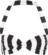 Thumbnail for your product : Norma Kamali Bill striped halterneck bikini top