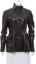 Thumbnail for your product : Burberry Leather Stand Collar Jacket