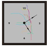 Thumbnail for your product : Green Leaf Art 'Metro Map II' Clock