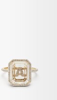 Thumbnail for your product : Mateo Initials Diamond, Quartz & 14kt Gold Ring A-i