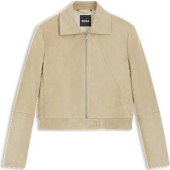 HUGO BOSS Women's Lajesa 10208984 01 Leather Jacket - ShopStyle