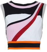 Thumbnail for your product : NO KA 'OI Cropped Color-block Stretch Top