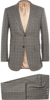 Thumbnail for your product : Dunhill Grey Slim-Fit Windowpane-Check Wool Suit