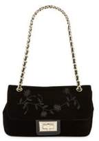 Thumbnail for your product : Karl Lagerfeld Paris Floral Embroidered Velvet Shoulder Bag