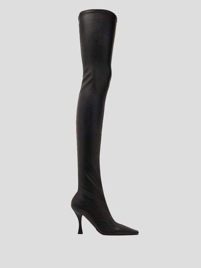 stretchy thigh high boots
