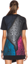 Thumbnail for your product : Christopher Kane Snakeskin Layered Cotton Tee in Multi