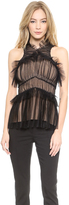 Thumbnail for your product : Vera Wang Collection Tulle Draped Halter Top