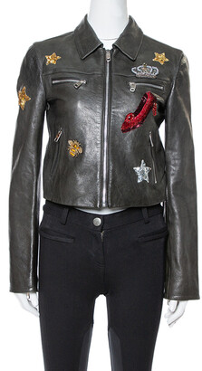 black sequin biker jacket