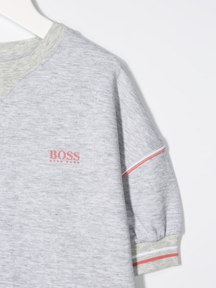 Boss Kidswear Logo Print Sweater Dress