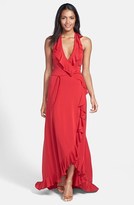 Thumbnail for your product : Nordstrom FELICITY & COCO Ruffled Faux Wrap Maxi Dress Exclusive)