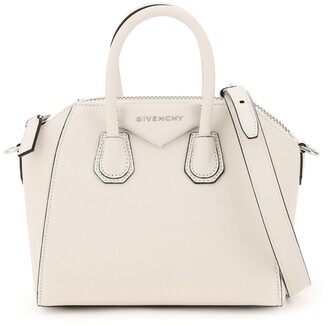 Givenchy ANTIGONA MINI HANDBAG OS White, Beige Leather - ShopStyle Bags