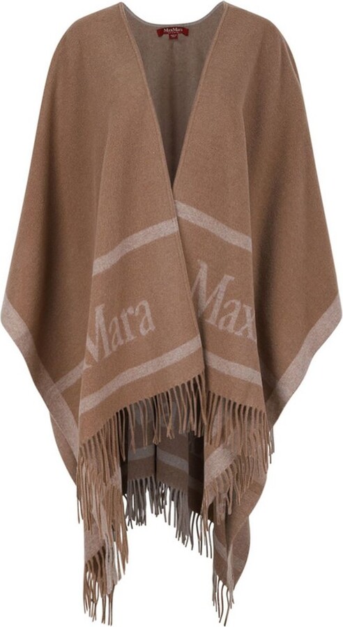 Max Mara Studio Hildestd Fringed Edge Cape