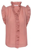 Thumbnail for your product : Frame Lauren Ruffle-Trim Top