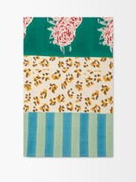 Thumbnail for your product : LISA CORTI Leopard Stripes Cotton Tablecloth 350cm X 220cm - Green Multi
