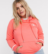 Thumbnail for your product : Calvin Klein Jeans CK embroidery hoodie in pink