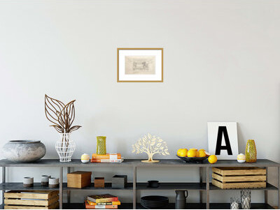 1000Museums Unity Temple Oak Park IL by Frank Lloyd Wright - Framed Giclee Print