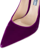 Thumbnail for your product : Prada Purple 120 Velvet pumps