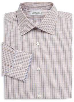 Charvet Regular-Fit Plaid Cotton Dress Shirt