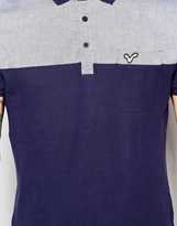 Thumbnail for your product : A Question Of Voi Jeans Polo Shirt With Chambray Panel