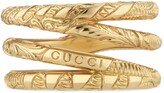 Thumbnail for your product : Gucci Three band Ouroboros ring in yellow gold