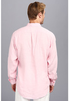 Thumbnail for your product : Thomas Dean & Co. Pink Linen Button Down L/S Sport Shirt