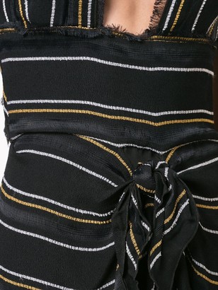 Proenza Schouler Crepe Striped Tied Dress